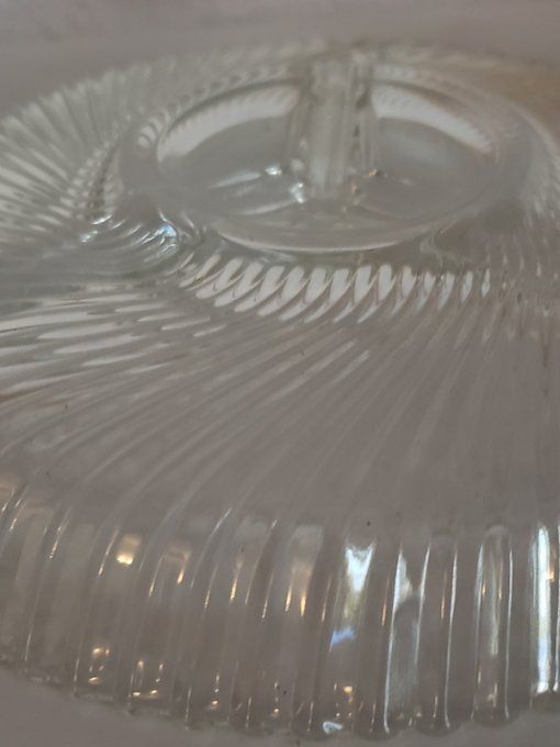 Paire de Plats Vintage 1960   en Verre Transparent – 