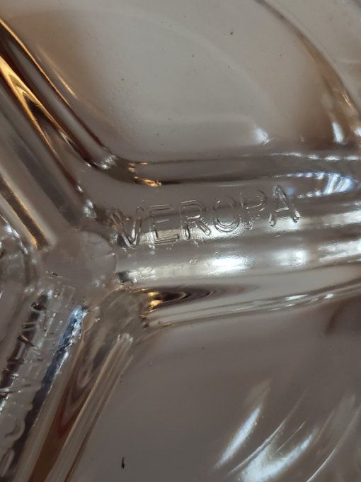 Paire de Plats Vintage 1960   en Verre Transparent – 