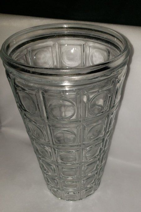 Vase en verre moulé année 50/60 Luminarc France 