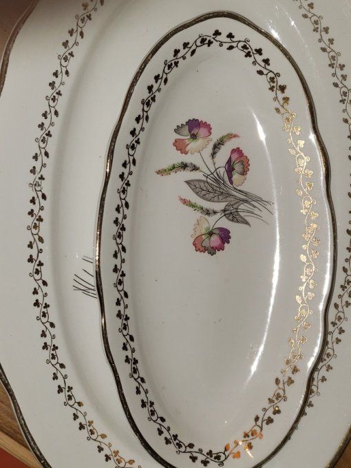 Superbe service de vaisselle ancien K.G. Lunéville – Modèle “Anémone” – Années 40/50