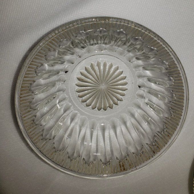 Charmant lot de 8 coupelles en verre ancien – Style Art Déco - Années 50