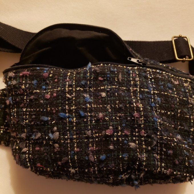 Sac banane tissus et cuir