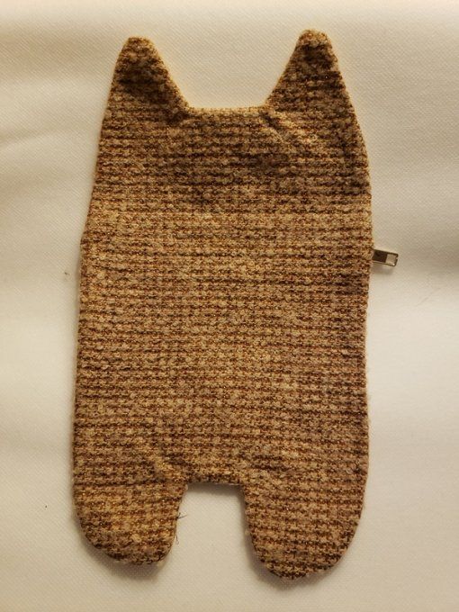 Pochette en véritable cuir - Fait main- Forme de chat mignon