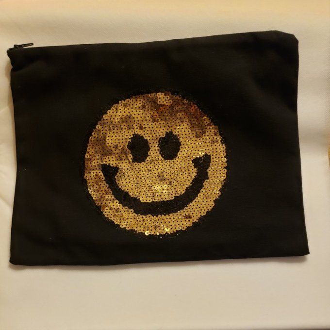 Amusante grande pochette "smiley" - Pièce unique-