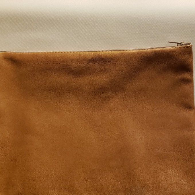 Grande pochette cuir et lurex
