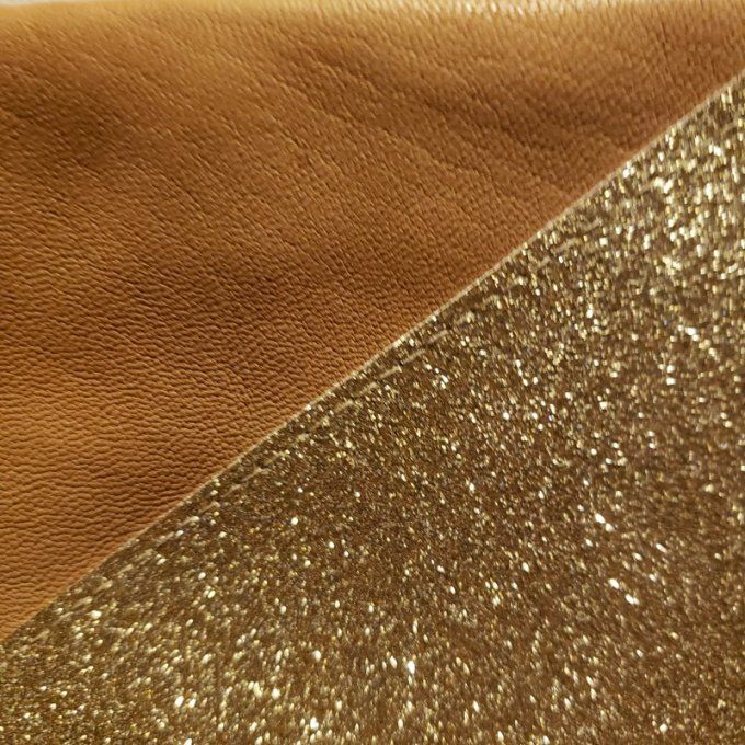 Grande pochette cuir et lurex