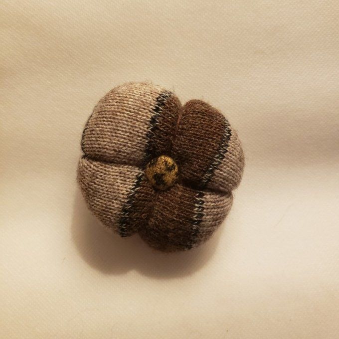 Broche Fait main, tissus écossais tweed