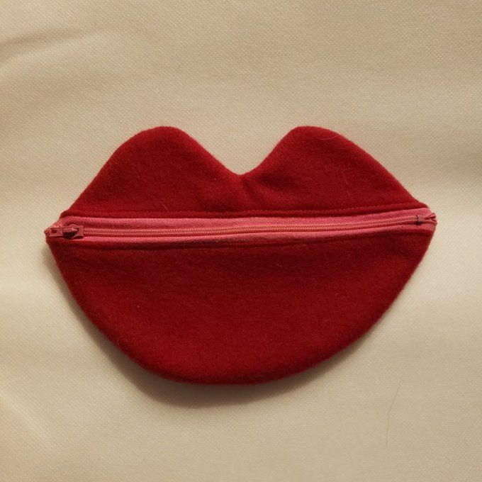 Trousse Bouche rouge - Pièce unique-