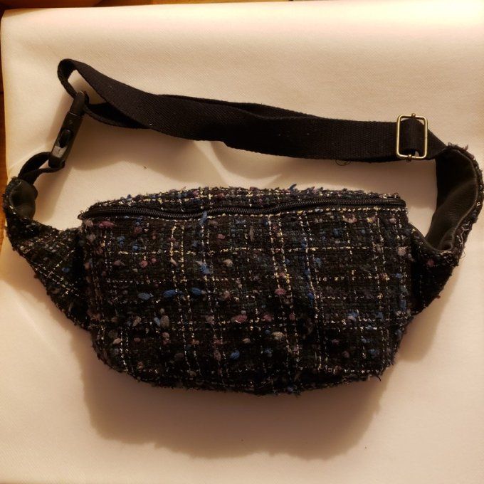 Sac banane tissus et cuir