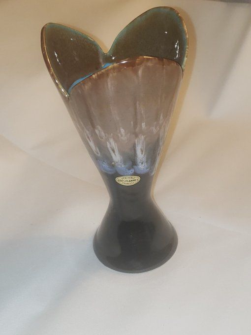 Vase années 70 en grès flammé – Production artisanale