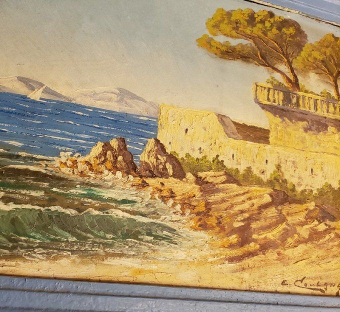 Paysage méditerranéen -Huile sur panneau