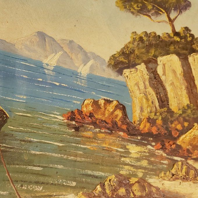 Paysage méditerranéen et provençal - Huile sur panneau