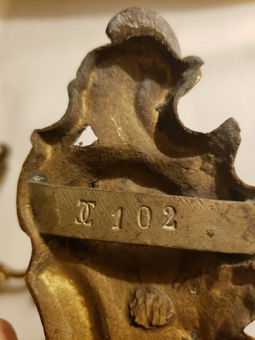 Paire d’embrasses à rideaux en bronze doré – Style Louis XV Rocaille – France XIXᵉ siècle