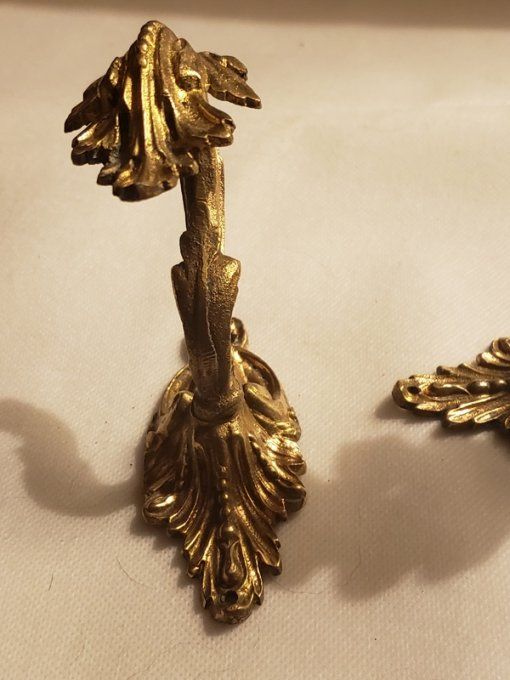  Paire d’ embrasses antiques  pour rideaux -  Bronze doré