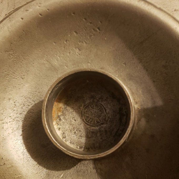 Ancien nécessaire de fumeur de pipe en bois et étain XIXᵉ siècle 