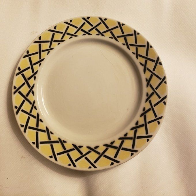 Lot de 10 Assiettes à Dessert Anciennes –  Faïence Fine Badonviller / Fénal Frères