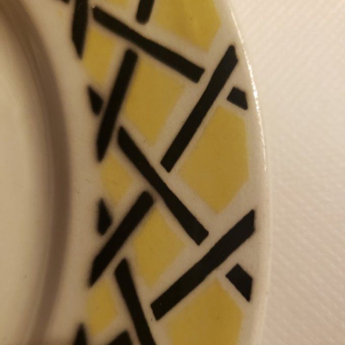 Lot de 10 Assiettes à Dessert Anciennes –  Faïence Fine Badonviller / Fénal Frères