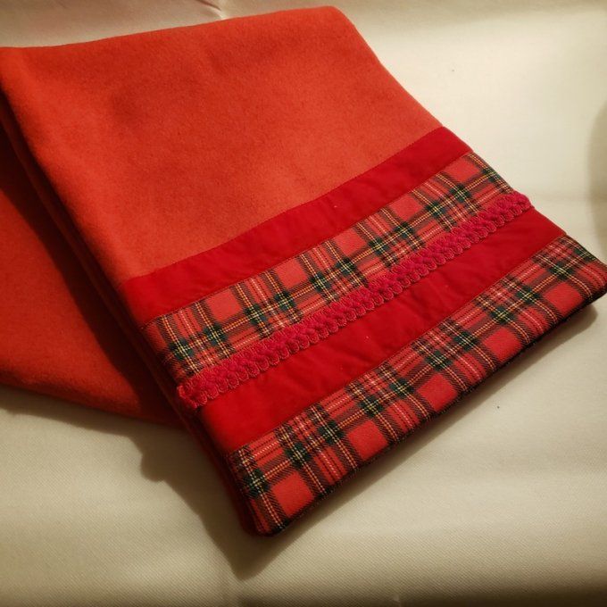 Écharpe / Étole en Drap de laine double– Chaleur & Style Tartan- Pièce unique-