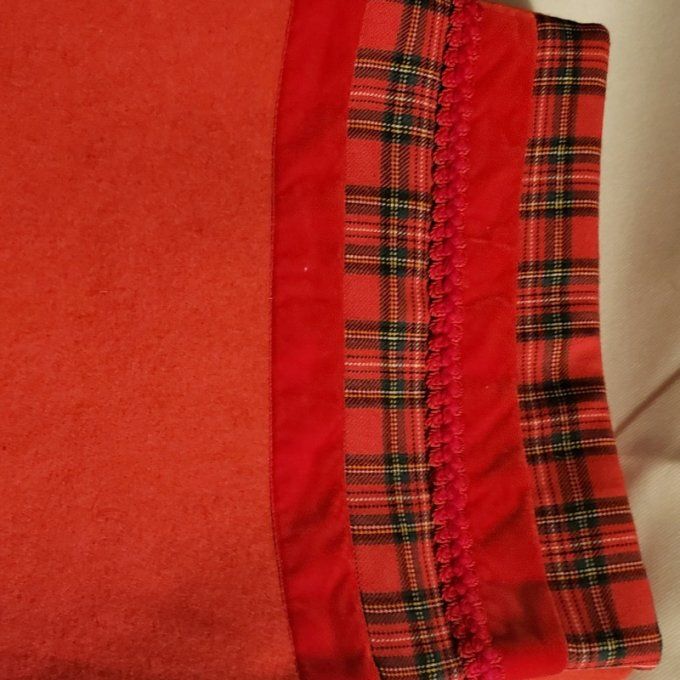 Écharpe / Étole en Drap de laine double– Chaleur & Style Tartan- Pièce unique-