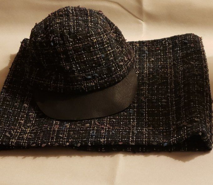 Casquette & Snood assortis - Création artisanale - Pièces uniques -