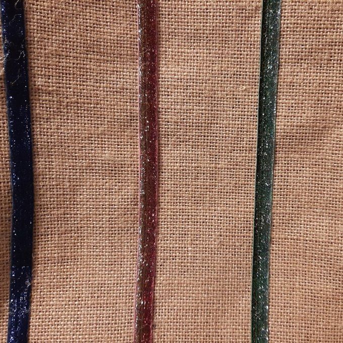 Cabas en toile de jute rayée de bandes pailletées - Fait main