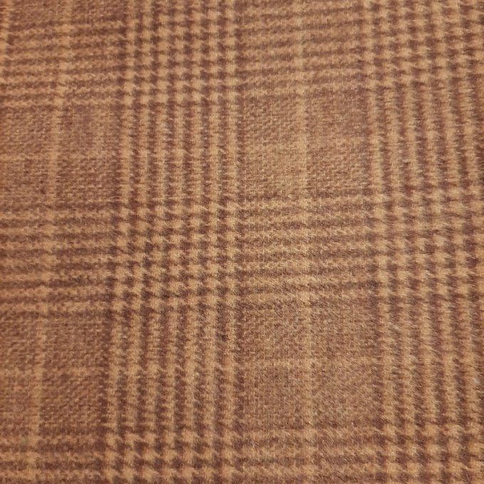 Écharpe Réversible en Lainage Tartan Ocre – Pièce unique -