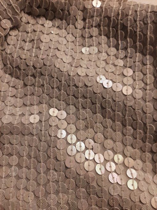 Cape col à Capuche en Paillettes grises – Pièce Unique -