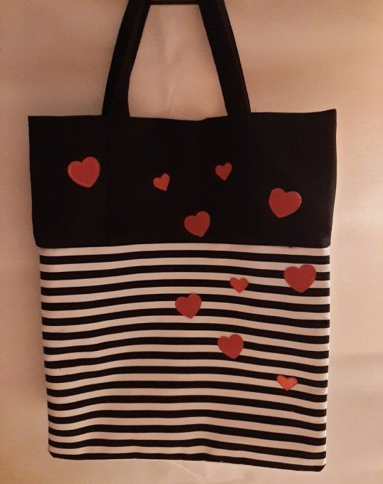 Sac cabas en coton épais -Fait main - Pièce unique