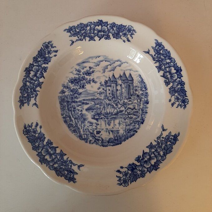 3 assiettes publicitaires BP vintage – Porcelaine Pyroblan – Années 70