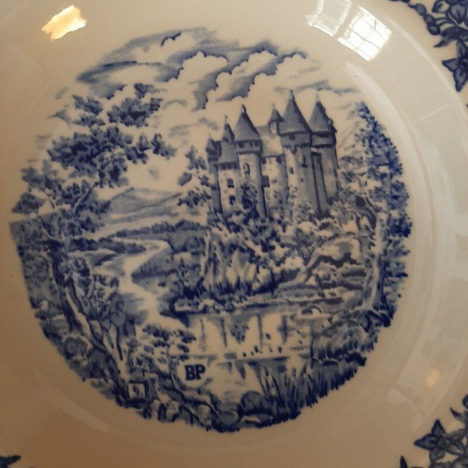 3 assiettes publicitaires BP vintage – Porcelaine Pyroblan – Années 70