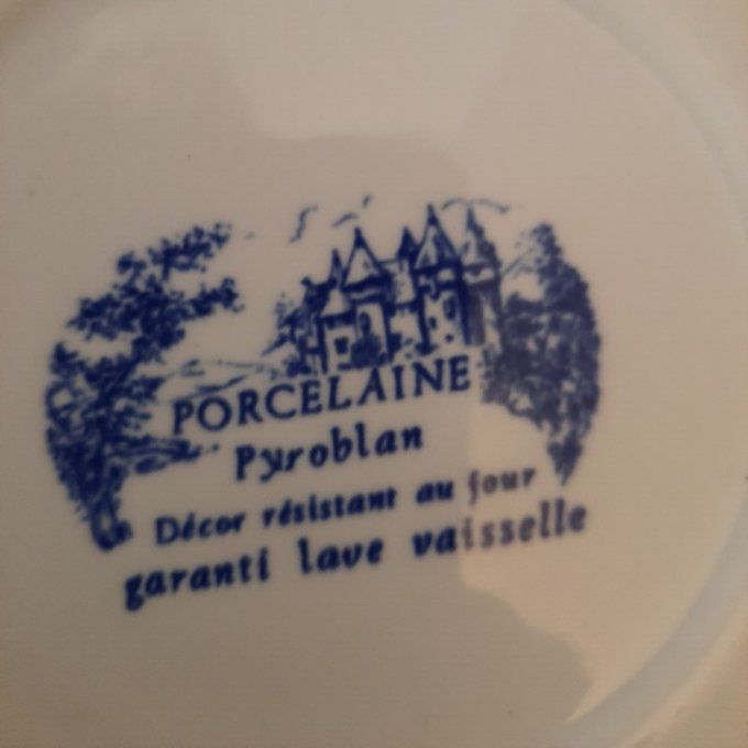 3 assiettes publicitaires BP vintage – Porcelaine Pyroblan – Années 70