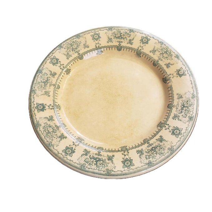 Assiette ancienne Villeroy & Boch “Etelka” — Mettlach (Saar-Basin) — décor bleu