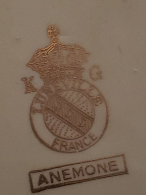 Superbe service de vaisselle ancien K.G. Lunéville – Modèle “Anémone” – Années 40/50