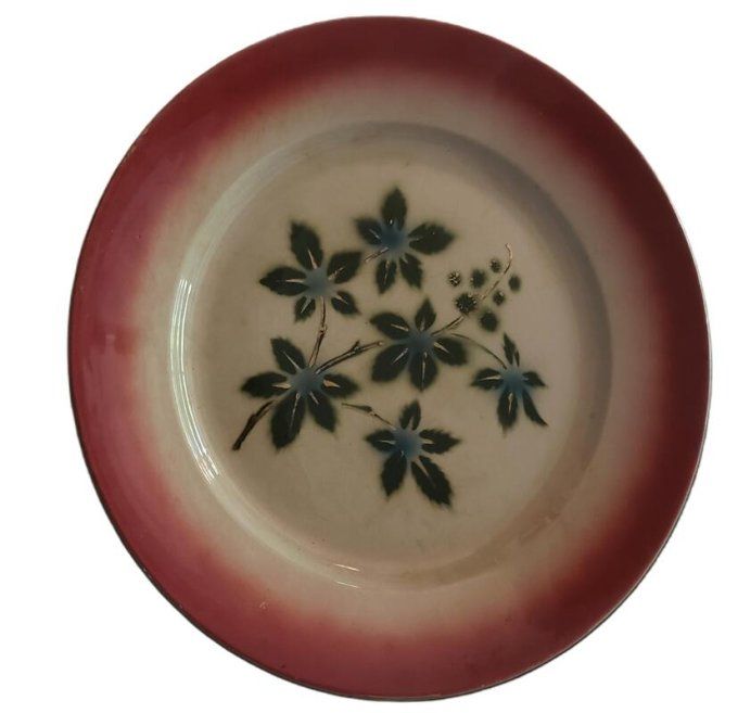 Assiette ancienne faïence de Pexonne – décor floral – début XXᵉ siècle