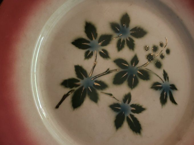 Assiette ancienne faïence de Pexonne – décor floral – début XXᵉ siècle