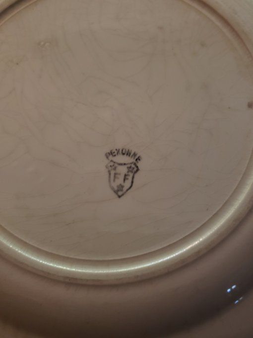 Assiette ancienne faïence de Pexonne – décor floral – début XXᵉ siècle