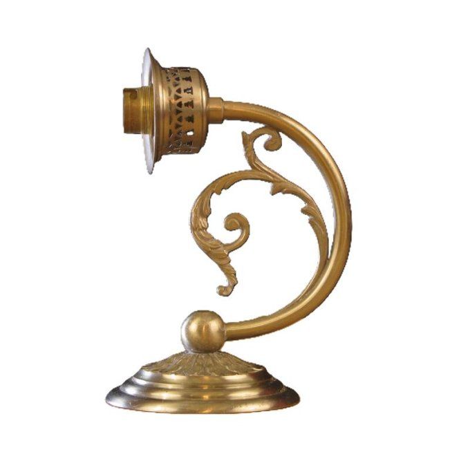 Lampe ancienne en laiton ciselé – style art nouveau