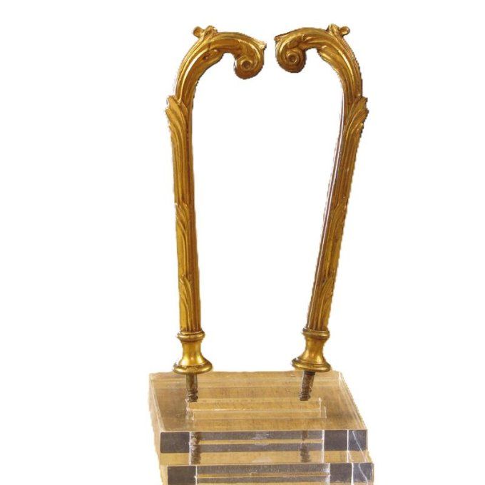       Paires de pitons à embrases de rideaux - laiton vintage