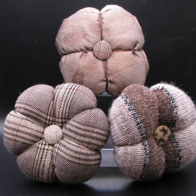 Broche Fait main, tissus écossais tweed