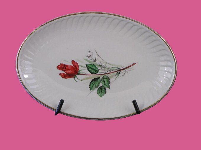 Ravier en porcelaine vintage " Moulin des loups"