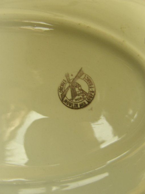 Ravier en porcelaine vintage " Moulin des loups"