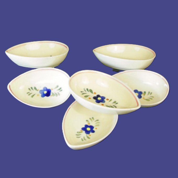  Lot de 6 Coupelles fleuries – au charme artisanal et coloré