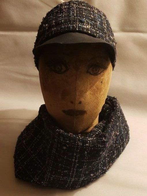 Casquette & Snood assortis - Création artisanale - Pièces uniques -